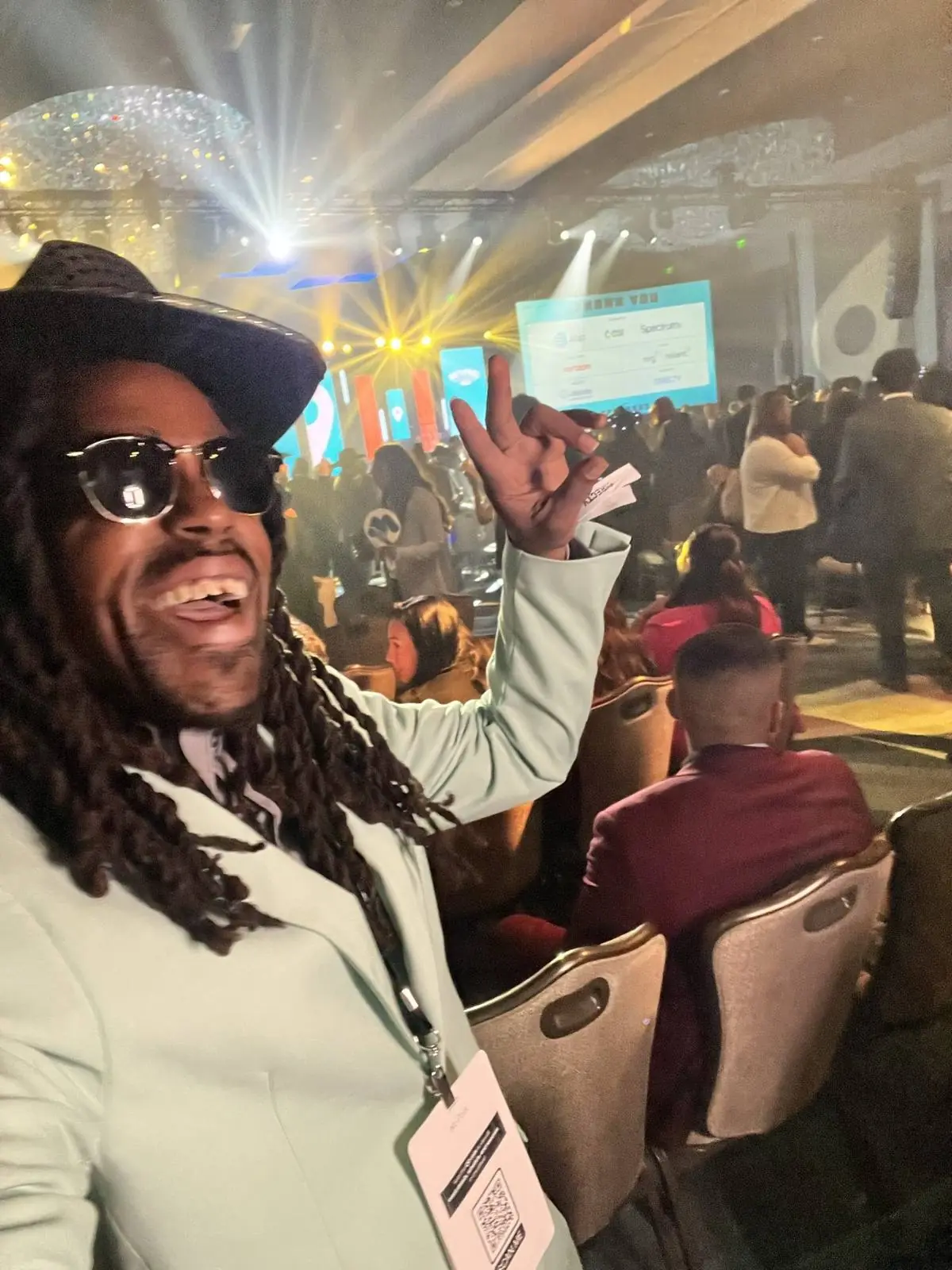 A team member celebrating on the awards night of the 2026 National Conference